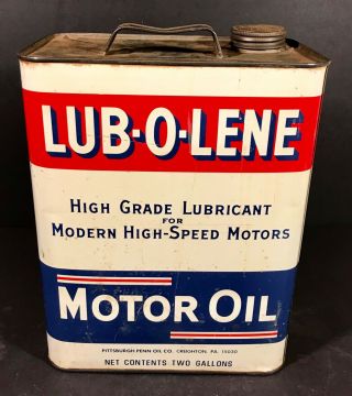 Vintage Lub - O - Line 2 Gallon Oil Can