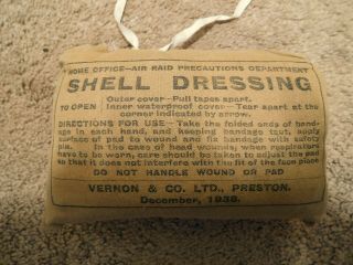 Ww2 British 1938 Shell Dressing 1st Aid