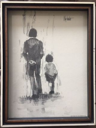 Aldo Luongo.  Father And.  Son.  Framed 17x13