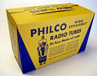 Repair Shop Fresh Vintage 1935 Philco Radio Tubes Advertising Sign Box