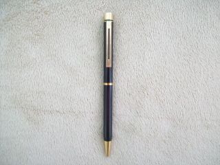 Sheaffer Usa White Dot Ballpoint Pen,  Black Lacquer W/gold Trim,  Early 1990 