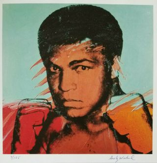 Andy Warhol 1981 Muhammad Ali Hand Signed & Numbered Print,