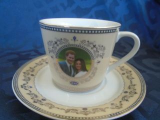 Cup And Saucer Commemorating The Marriage Of Prince Harry & Meghan Markle