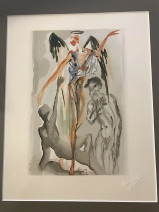 Salvador Dali The Divine Comedy Purgatory Canto32 Woodblock Artwork Signed
