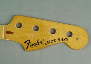 1975 Fender Jazz Bass Maple Neck 4 Bolt Pearl Block Inlays Vintage American Usa