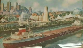 1967 John Stobart Signed Print Expo 67 Canada Steamship Lines Montreal Canada
