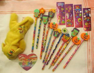 Vintage Lisa Frank Items,  Holiday Pencils,  Stickers & 