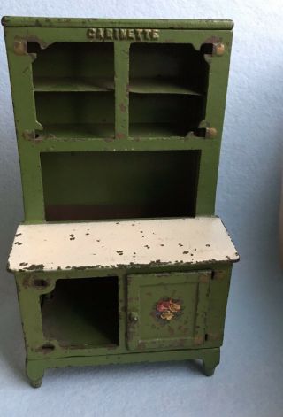 Hubley Cabinette,  Green Cast Iron 9 
