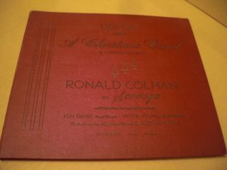 " A Christmas Carol " 78 Rpm 3 - Record Set Ronald Colman As Scrooge Decca No.  290