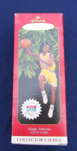 Hallmark Series Ornament 1997 Hoop Stars 3 Magic Johnson L.  A Lakers Qxi6832 - Sdb