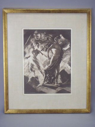 Orpheus And Eurydice William D Leftwich Dodge 1899 Lithograph Print Framed