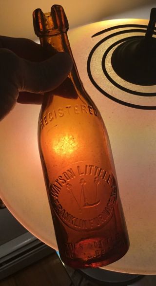 Old Franklin Furnace Nj Beer Soda Bottle Watson Littell Brown Advertising