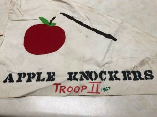 1967 Home Made Boy Scout Patrol Flag - Apple Knockers - 28 