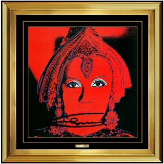 Andy Warhol Hand Signed Color Lithograph The Star Mata Hari Greta Garbo Myths