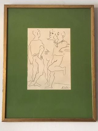 Vintage Pablo Picasso Etching - Signed - Cubist Cubism Modern Lithograph