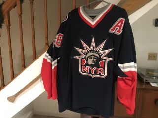 Vintage Size 48 - R York Rangers Lady Liberty Authentic Hockey Jersey Lindros