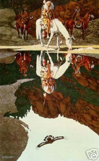 Bev Doolittle " The Good Omen " - Wss Collector - Native American - Indian - Eagle