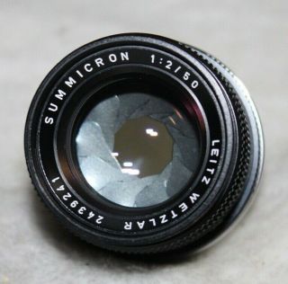 Vtg Leica Summicron 1:2/50mm M Mount Lens With Box PAPERS Version 2 2