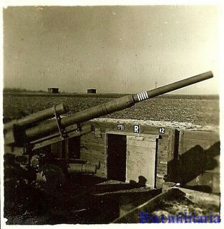 Great Bunkered Luftwaffe 8.  8cm Flak Gun W/ 5 Victory Kill Rings