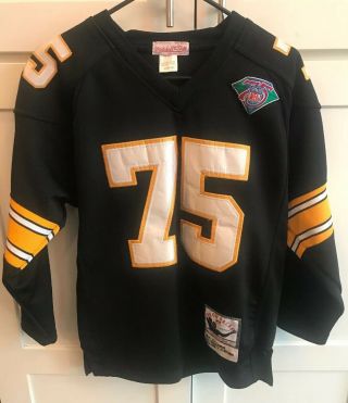 Vintage Mitchell & Ness Pittsburgh Steelers Joe Greene 75 Jersey Youth L 14 16