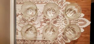 Qty (6) Vintage Ball " Quilted Crystal " Jelly Jars [not Threaded No Lids] 3x3