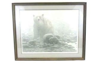 End Of The Season Grizzly Bear Robert Bateman Signed Framed Print 40.  5 " X 32.  5 "