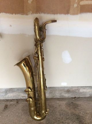 Vintage Buescher Aristocrat Big B Baritone Saxophone 2