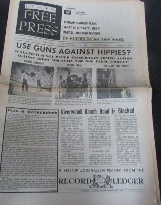 1967 Los Angeles Press.  Hog Farm Commune Hippies Underground Newspaper