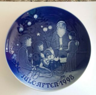 1998 Bing & Grondahl Christmas Plate - Danish Blue – Santa The Storyteller