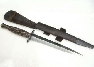 Vintage Wwii 1943 Fairbairn Sykes F - S Fighting Knife Pattern 3 Wilkinson Sword