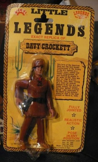 Vintage 1974 Excel Little Legends Of The West Davy Crockett Figure Moc