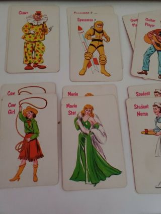 Vtg 1960s Fairchild OLD MAID Card Game COMPLETE w/ Rules Plastic BoxGreat Images 3