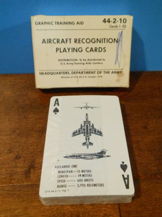 Aircraft Recognition Playing Cards 44 - 2 - 10 October 1979