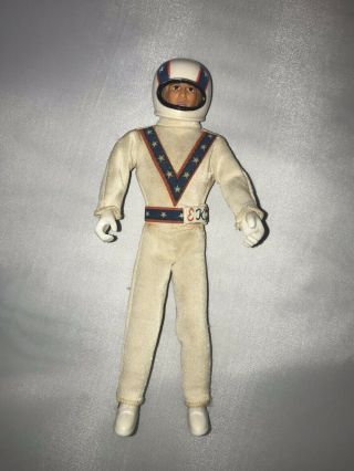 Vtg 1972 Ideal Toys Evel Knievel Stunt Cycle Figure W Jumpsuit Helmet And Belt