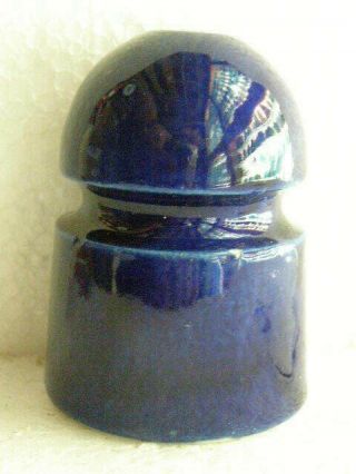 U - 32 Square - D Cobalt Blue Glazed Porcelain Insulator