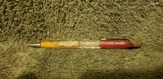 Vintage 1957 Chevy Chevrolet Advertising Mechanical Pencil Mattoon Ill