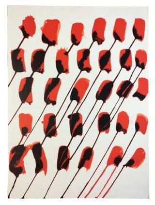 Alexander Calder 1966 Stone Lithograph " Roses " - Dlm 156