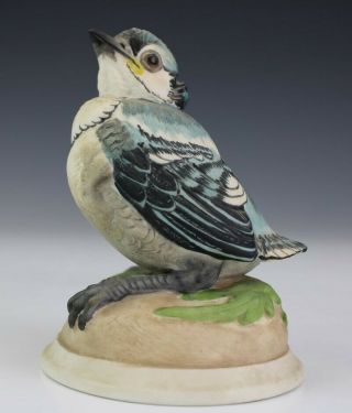 Retired Signed Boehm Usa Wheres Ma Baby Blue Jay Bird Porcelain Figurine Nr Kkl