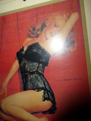 Pin - Up Girl Calendar Marilyn Monroe in Lingerie 1954 14 x 8 3