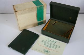 Rolex Vintage 1960 ' s - Green stripe Explorer BOX Set 10 00 1 2