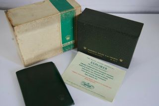 Rolex Vintage 1960 ' s - Green stripe Explorer BOX Set 10 00 1 3