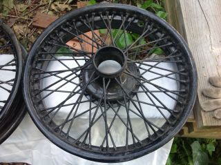 Jaguar Bentley And Similar 18 Inch Vintage Wire Wheels Four Of