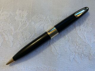 Vtg Sheaffer Tucky Tuckaway Mechanical Pencil Black & Gold To Match Fountain Pen
