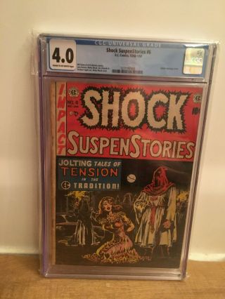 Shock Suspenstories 6 (1952) Cgc 4.  0 Horror Classic Hooded Wally Wood Ec Comics