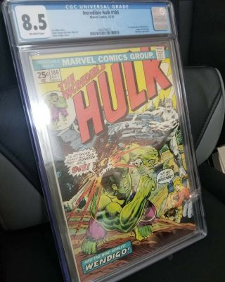 Hulk 180 Comic Book Cgc Graded 8.  0 Ow Pages