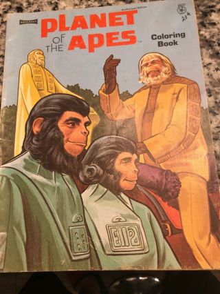 Vintage 1974 Artcraft Planet Of The Apes Coloring Book I Colored