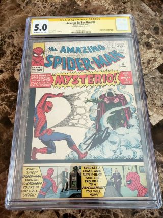 Spiderman 13,  Marvel Comics,  1964 Cgc 5.  0,  Mysterio 1st.  Apperance.