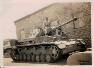 Us Army Ww2 Wwii Photograph Of Captured German Iv Tank Dak Nord Afrika Korps