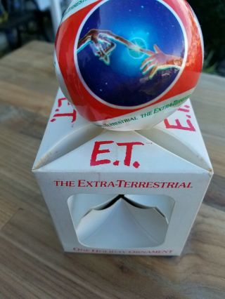 E.  T.  Christmas Ornament Satin Ball 1982 Extra Terrestrial W Box
