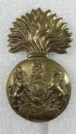British Army Badge - The Royal Scots Fusiliers W/kc - Brass